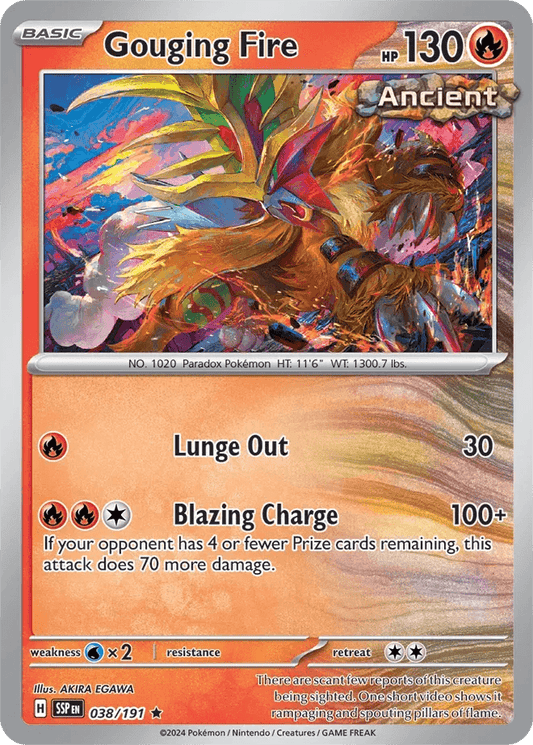 Gouging Fire 38/191 Holo Rare - MissingNo.