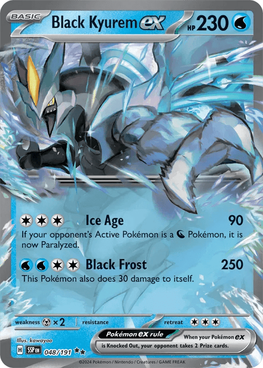 Black Kyurem ex 48/191 Double Rare ex - MissingNo.