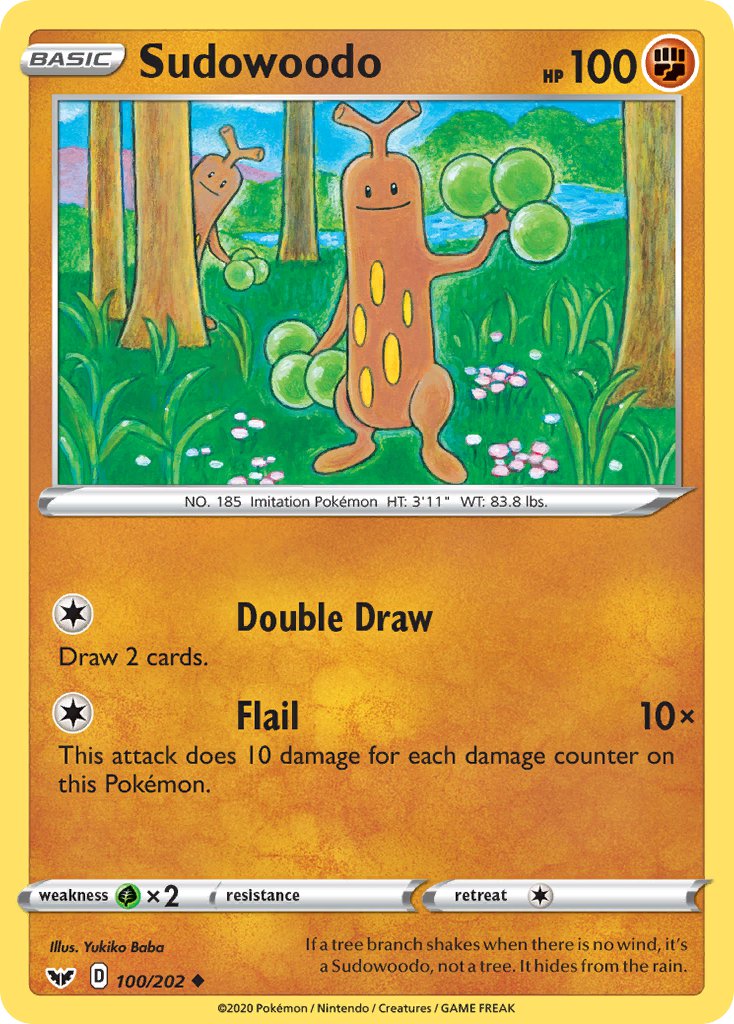 Sudowoodo 100/202 Reverse Uncommon - MissingNo.
