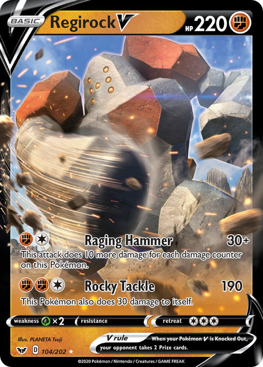 Regirock V 104/202 Holo Rare V - MissingNo.