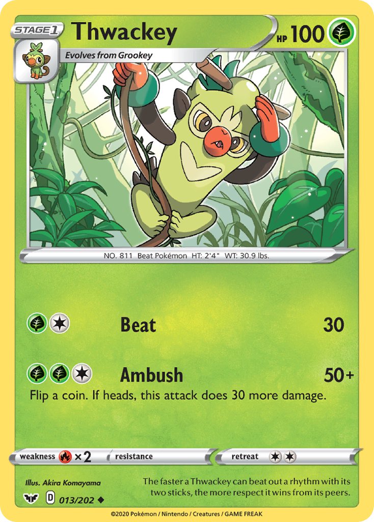 Thwackey 013/202 Reverse Uncommon - MissingNo.