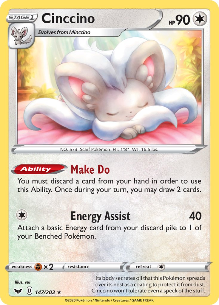 Cinccino 147/202 Reverse Rare - MissingNo.
