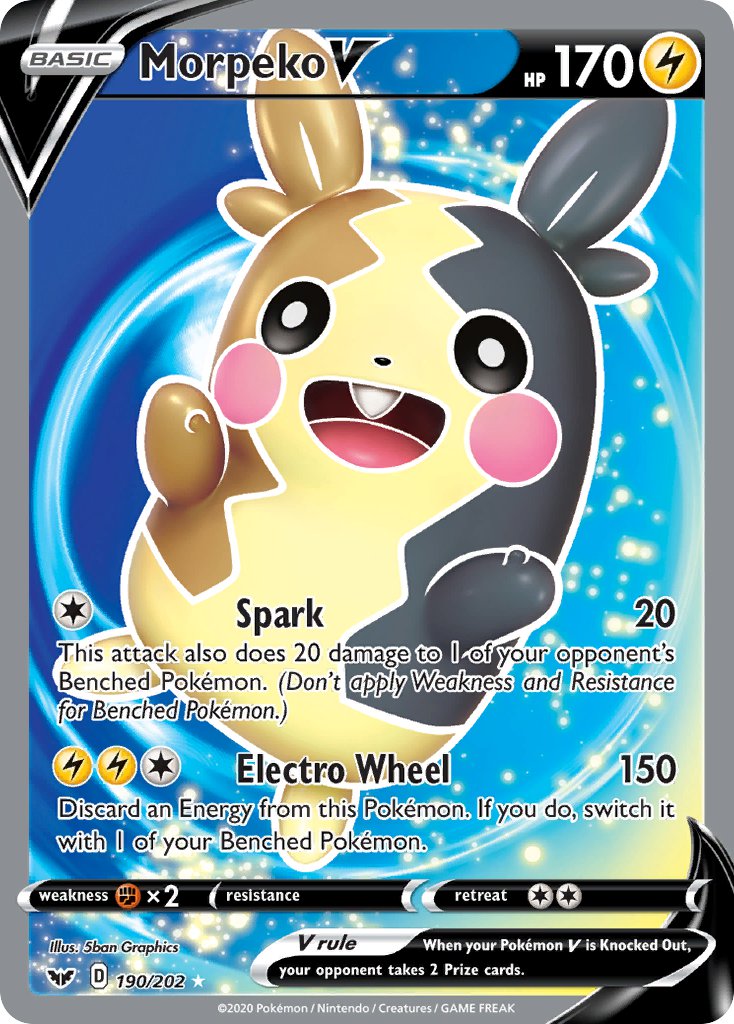 Morpeko V 190/202 Holo Ultra Rare V - MissingNo.
