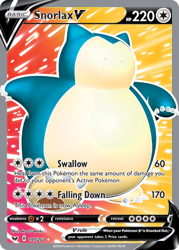 Snorlax V 197/202 Holo Ultra Rare V - MissingNo.