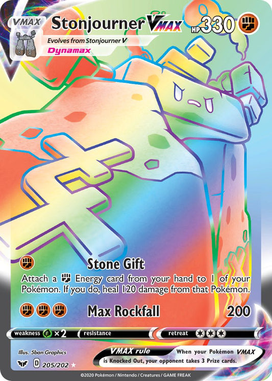 Stonjourner VMAX 205/202 Rainbow Secret Rare VMAX - MissingNo.