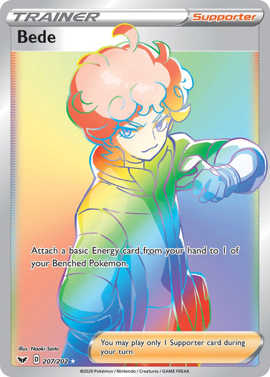 Bede 207/202 Rainbow Secret Rare - MissingNo.