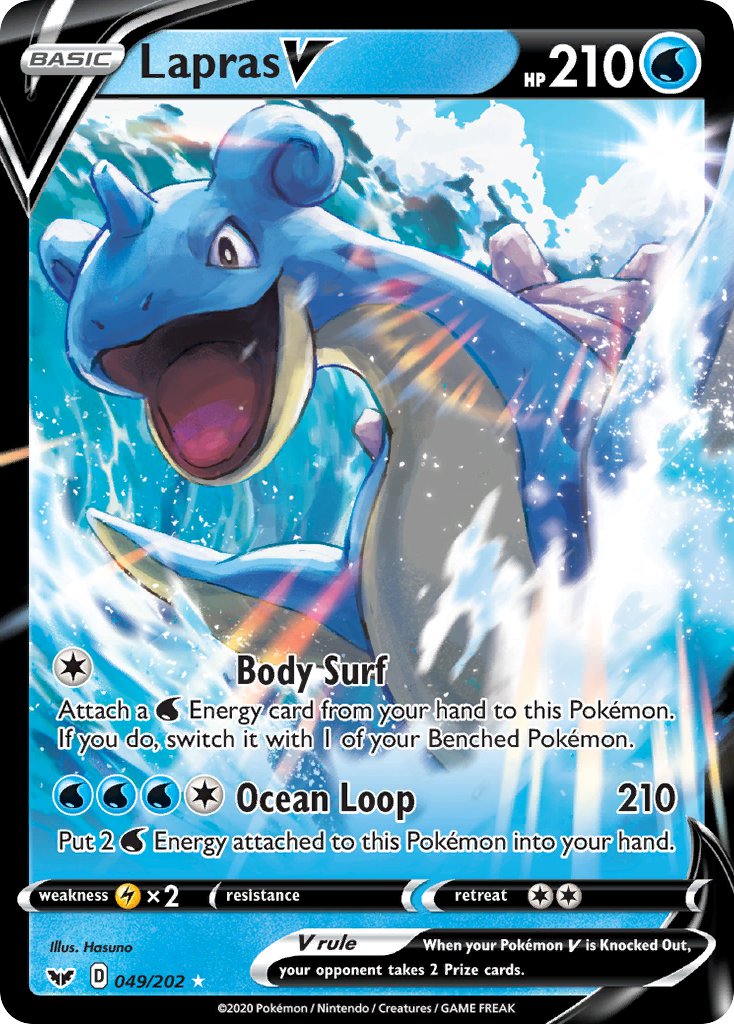 Lapras V 049/202 Holo Rare V - MissingNo.