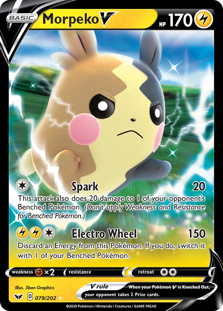 Morpeko V 079/202 Holo Rare V - MissingNo.