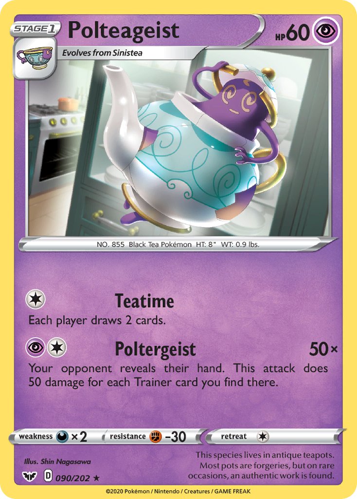 Polteageist 090/202 Reverse Rare - MissingNo.
