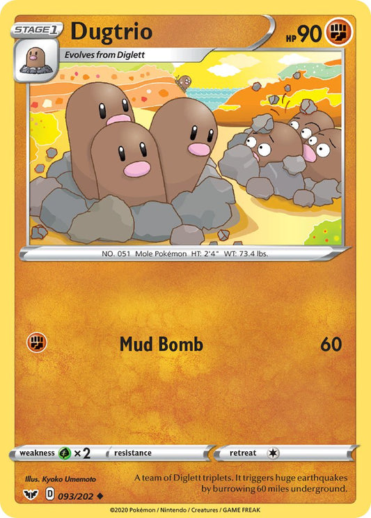 Dugtrio 093/202 Reverse Uncommon - MissingNo.
