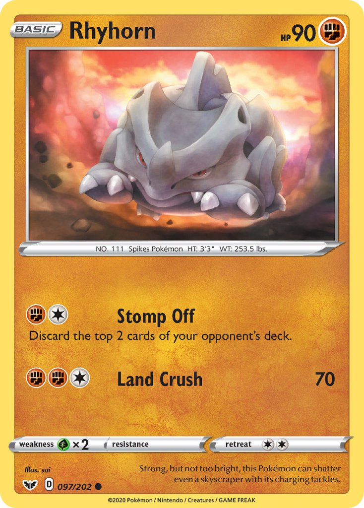 Rhyhorn 097/202 Reverse Common - MissingNo.