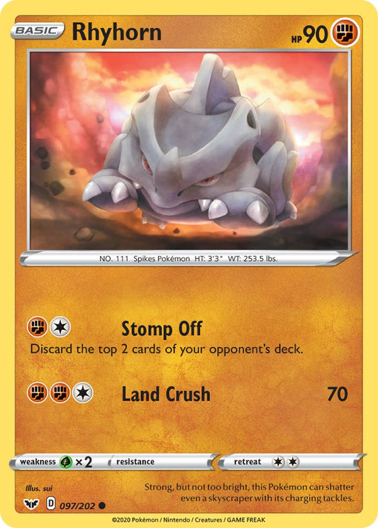 Rhyhorn 097/202 Reverse Common - MissingNo.