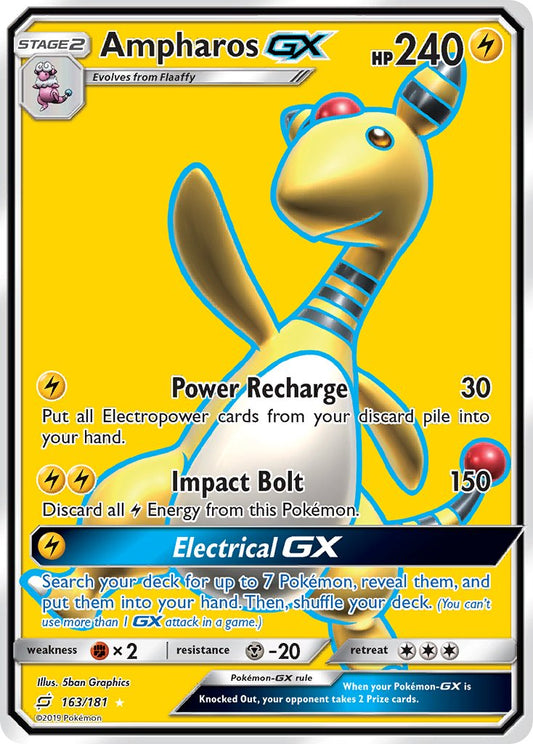 Ampharos GX 163/181 Holo Ultra Rare GX - MissingNo.