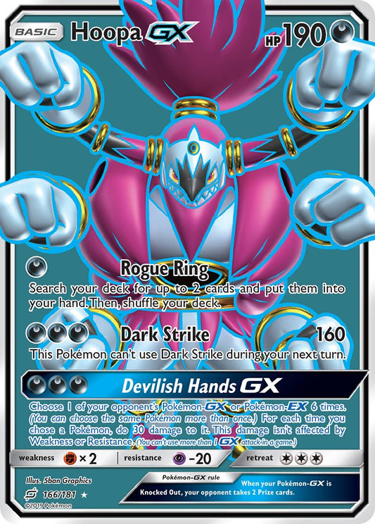 Hoopa GX 166/181 Holo Ultra Rare GX - MissingNo.