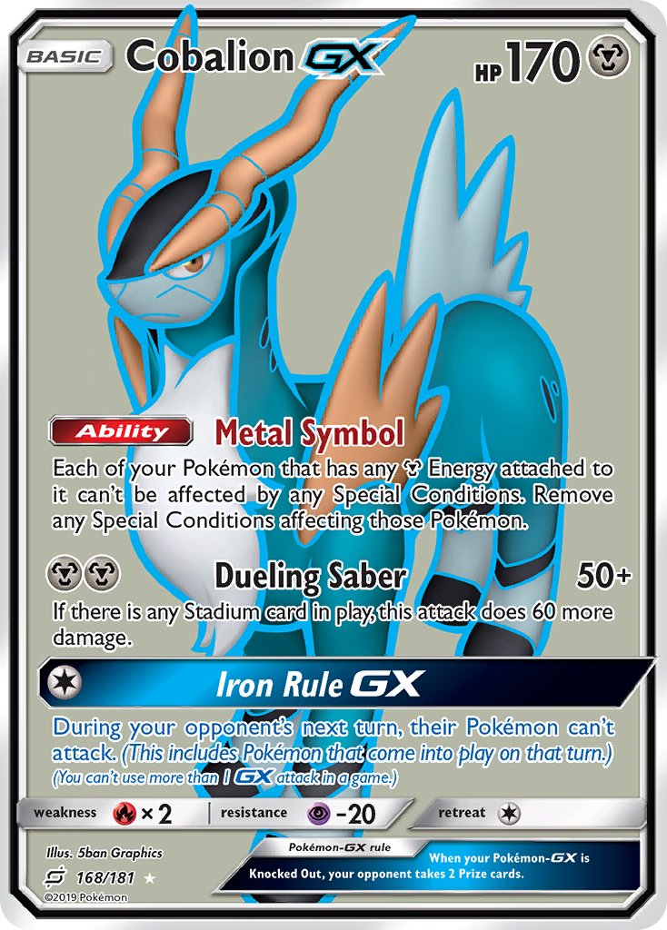 Cobalion GX 168/181 Holo Ultra Rare GX - MissingNo.
