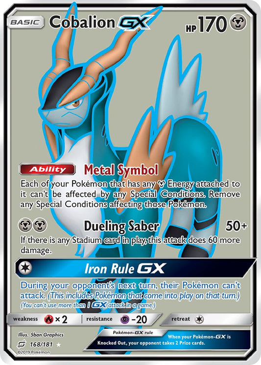 Cobalion GX 168/181 Holo Ultra Rare GX - MissingNo.