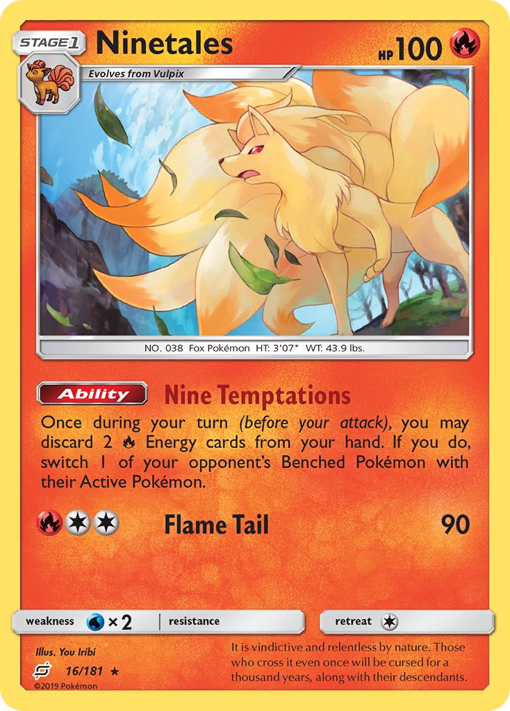 Ninetales 16/181 Reverse Rare - MissingNo.