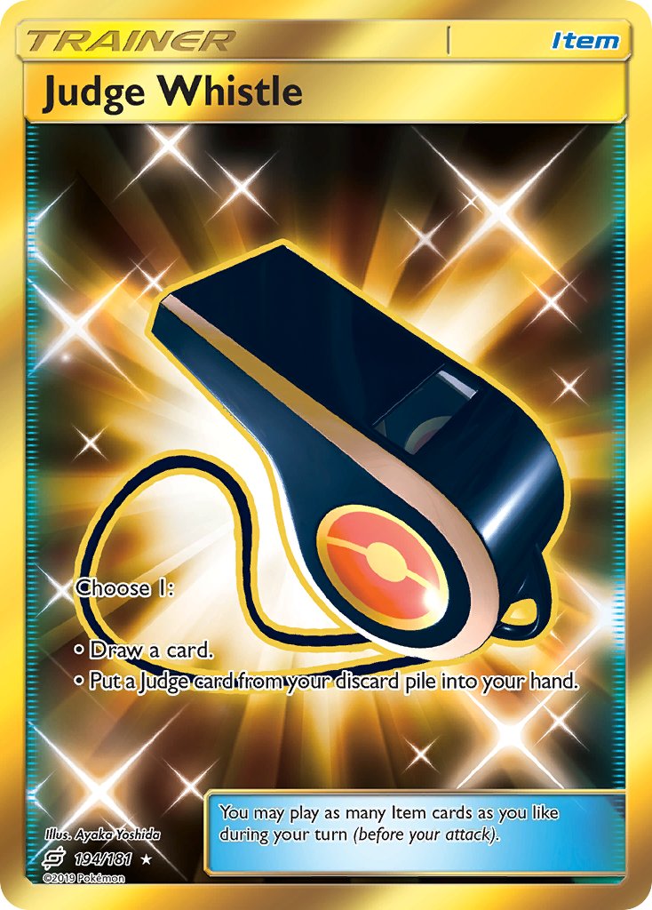 Judge Whistle 194/181 Gold Secret Rare - MissingNo.