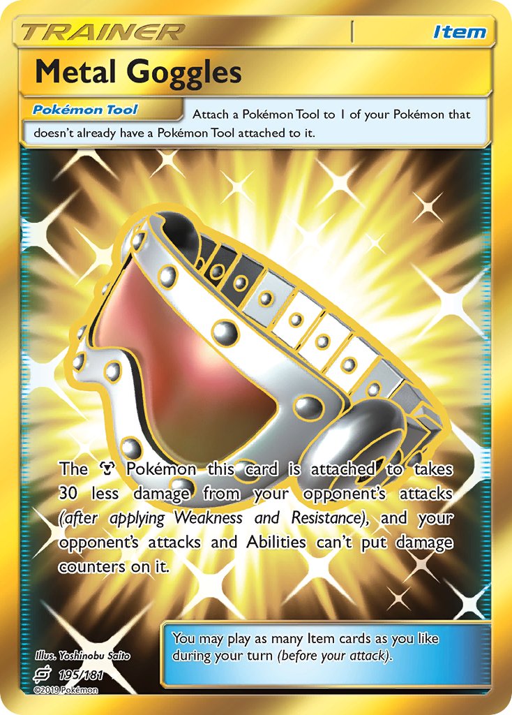 Metal Goggles 195/181 Gold Secret Rare - MissingNo.