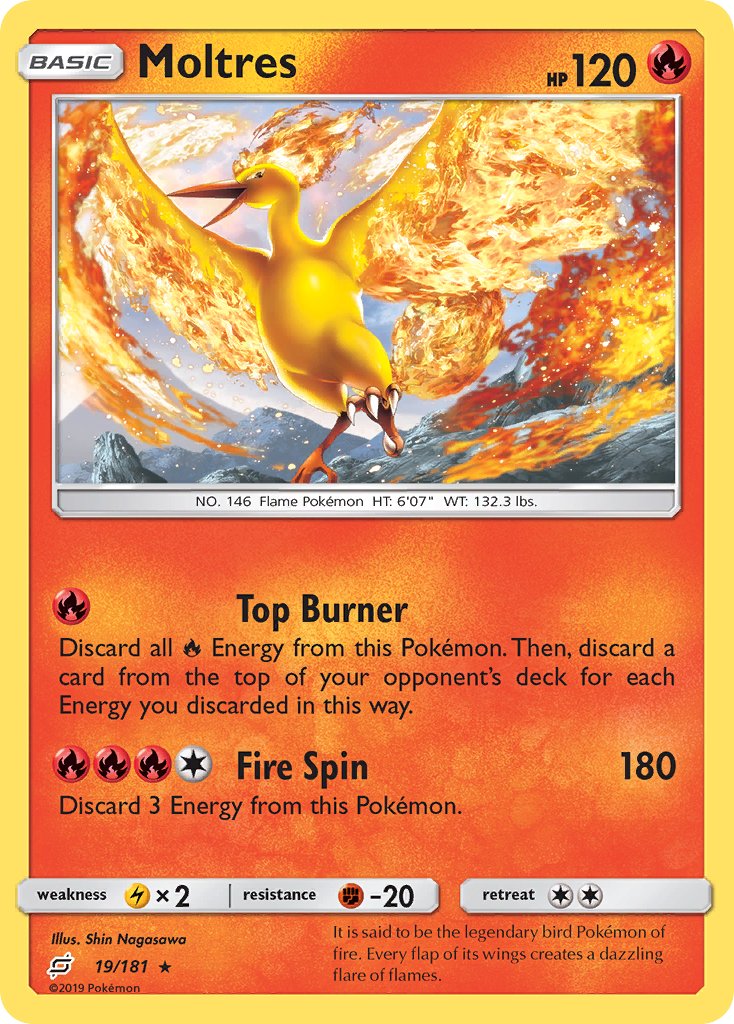 Moltres 19/181 Cosmos Holo "Team Up" Stamp Gift with Purchase Exclusive - MissingNo.