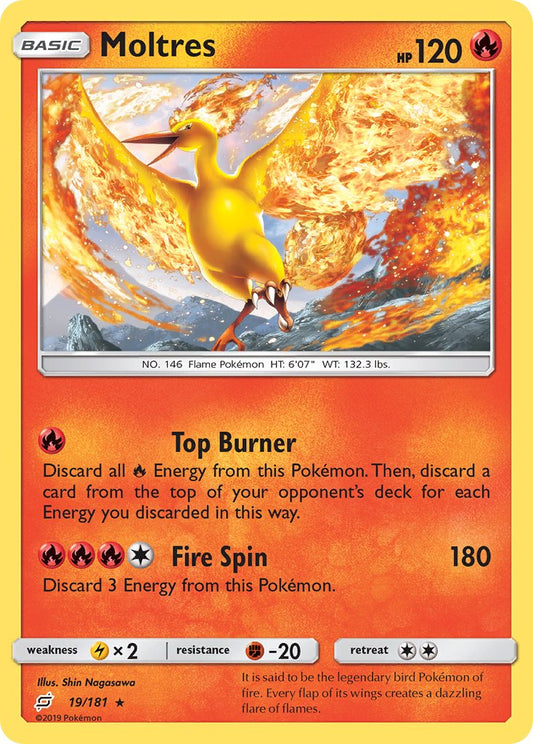 Moltres 19/181 Cosmos Holo "Team Up" Stamp Gift with Purchase Exclusive - MissingNo.