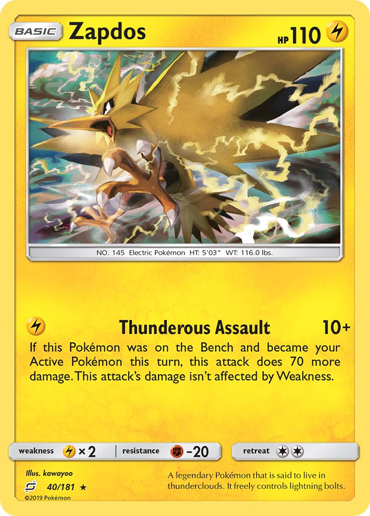 Zapdos 40/181 Holo Rare - MissingNo.