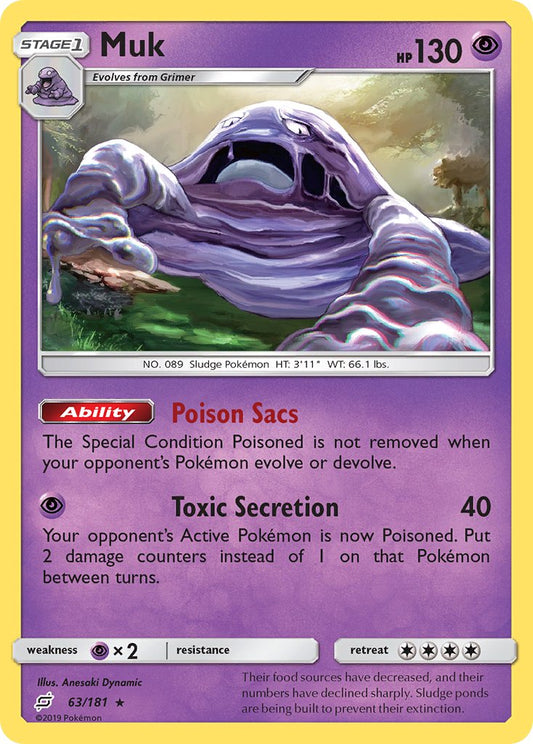 Muk 63/181 Non-Holo Rare - MissingNo.