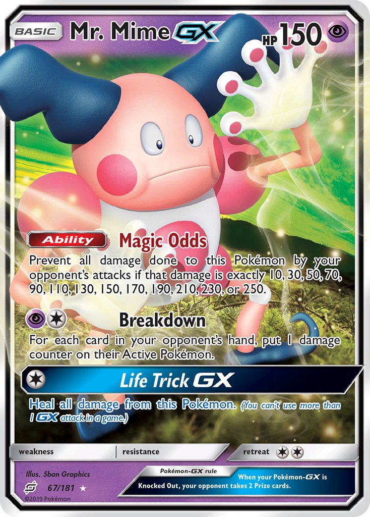 Mr. Mime GX 67/181 Holo Rare GX - MissingNo.