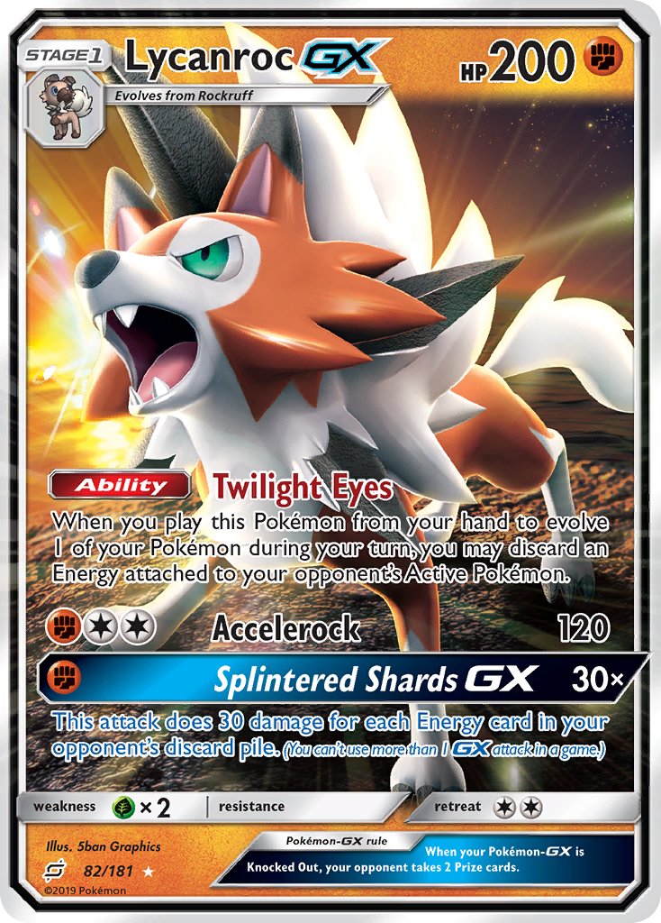 Lycanroc GX 82/181 Holo Rare GX - MissingNo.