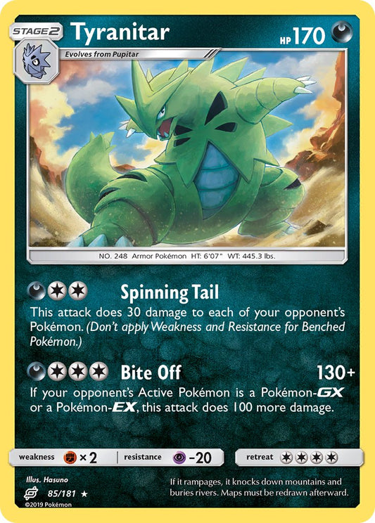 Tyranitar 85/181 Reverse Rare - MissingNo.