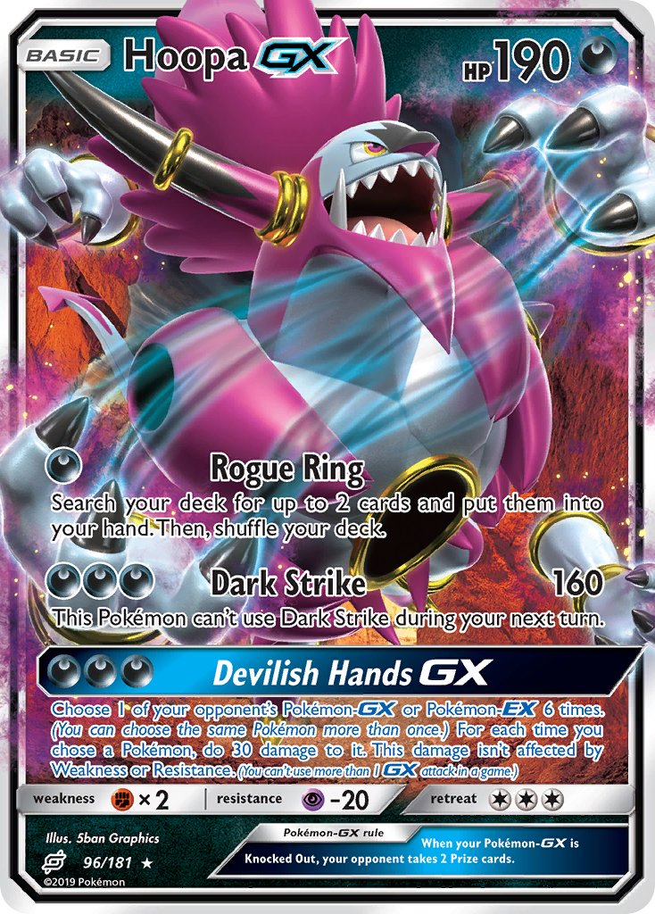 Hoopa GX 96/181 Holo Rare GX - MissingNo.