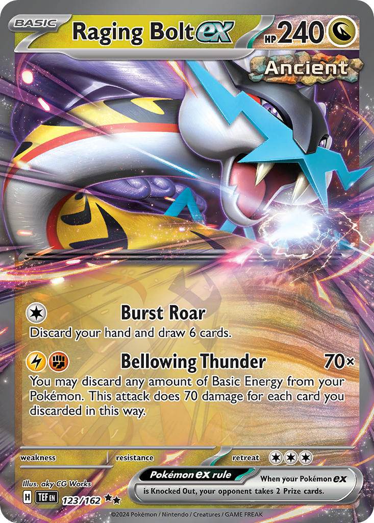 Raging Bolt ex 123/162 Double Rare ex - MissingNo.