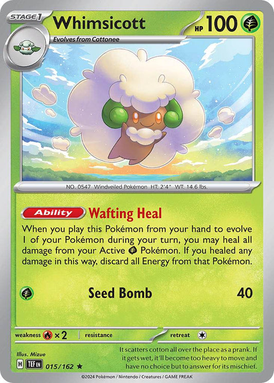 Whimsicott 15/162 Reverse Rare - MissingNo.