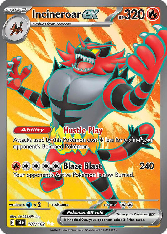 Incineroar ex 187/162 Ultra Rare ex - MissingNo.