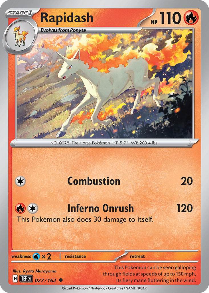 Rapidash 27/162 Reverse Uncommon - MissingNo.