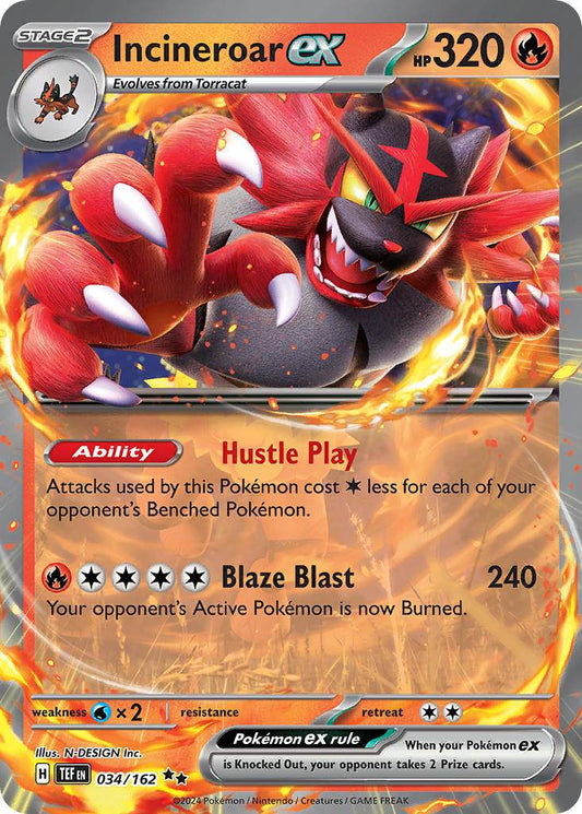 Incineroar ex 34/162 Double Rare ex - MissingNo.