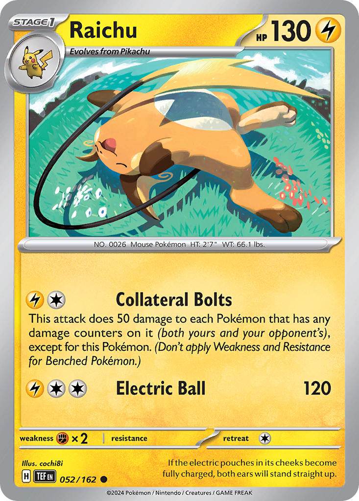 Raichu 52/162 Reverse Common - MissingNo.
