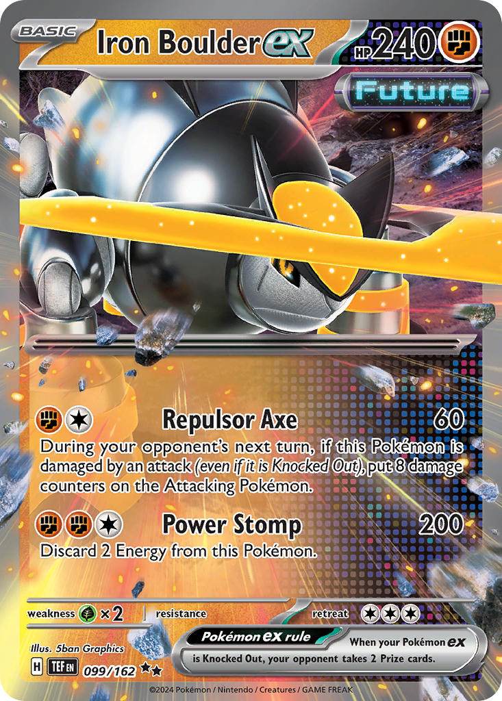 Iron Boulder ex 99/162 Double Rare ex - MissingNo.