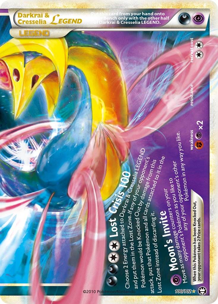 Darkrai & Cresselia Legend 100/102 Jumbo Holo Legend Clash of Legends Box Exclusive - MissingNo.