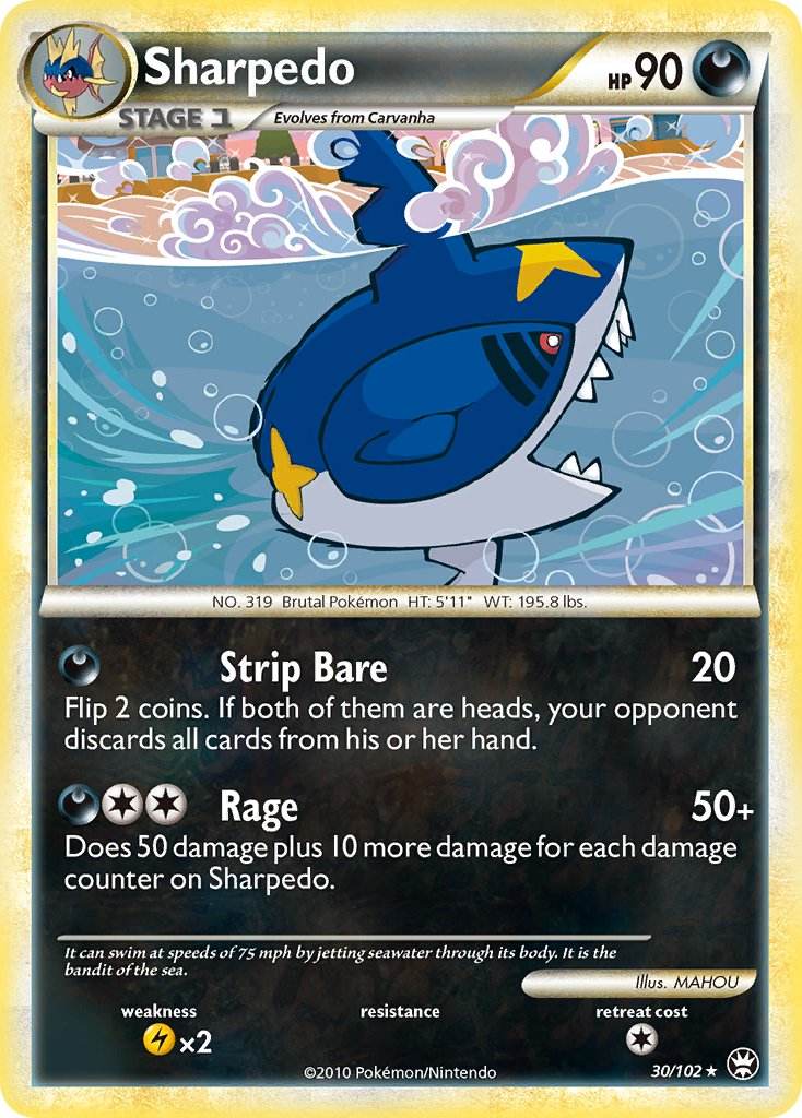 Sharpedo 30/102 Non-Holo Rare - MissingNo.