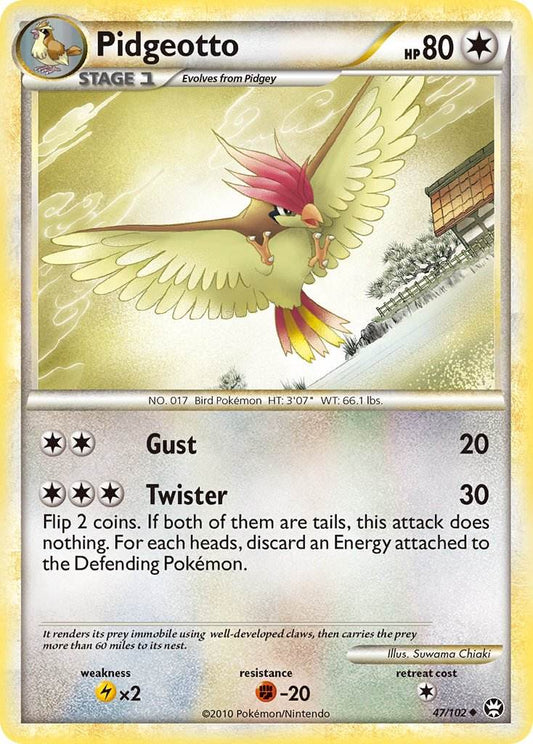 Pidgeotto 47/102 Reverse Uncommon - MissingNo.