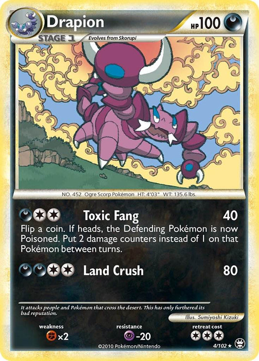 Drapion 4/102 Reverse Rare - MissingNo.