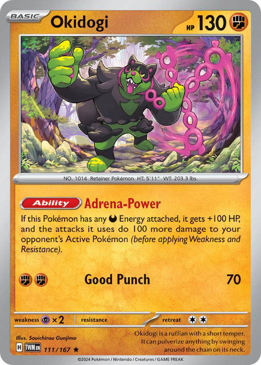 Okidogi 111/167 Reverse Rare - MissingNo.