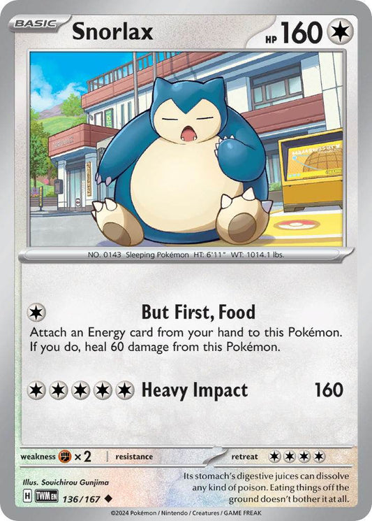 Snorlax 136/167 Reverse Uncommon - MissingNo.
