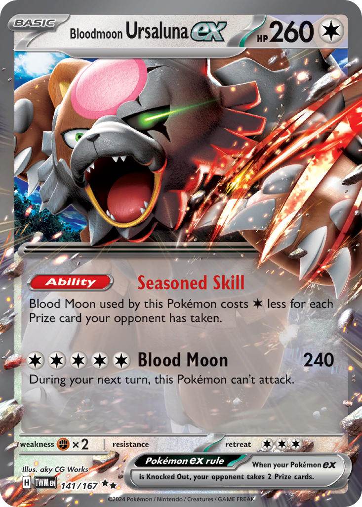Bloodmoon Ursaluna ex 141/167 Play! Pokémon Stamp Prize Pack Series 6 Exclusive - MissingNo.