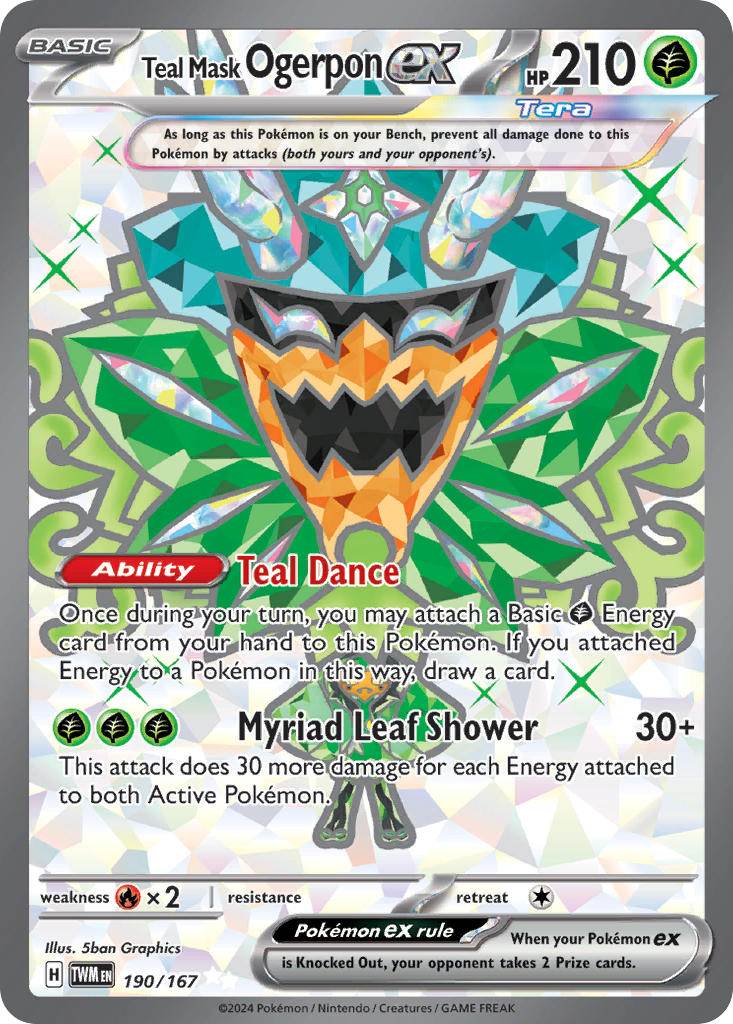 Teal Mask Ogerpon ex 190/167 Ultra Rare ex - MissingNo.