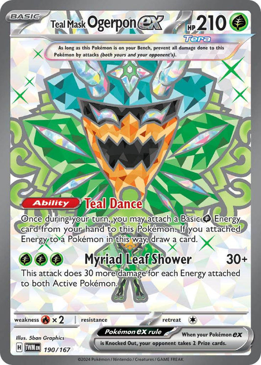 Teal Mask Ogerpon ex 190/167 Ultra Rare ex - MissingNo.