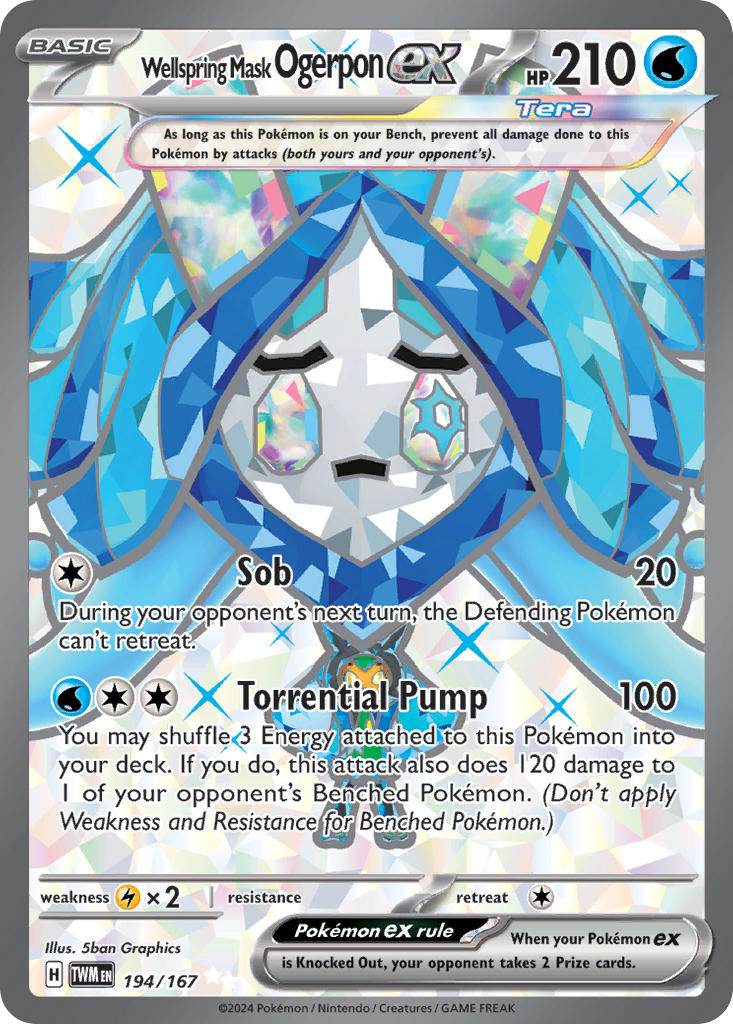 Wellspring Mask Ogerpon ex 194/167 Ultra Rare ex - MissingNo.