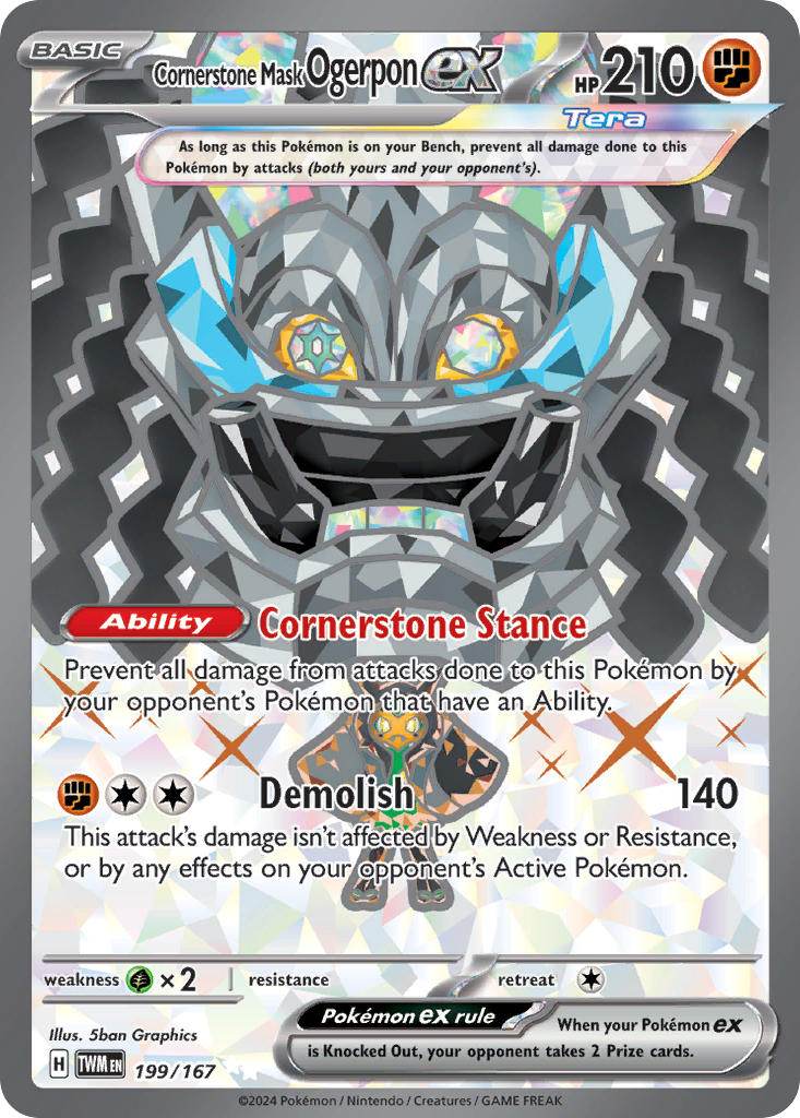 Cornerstone Mask Ogerpon ex 199/167 Ultra Rare ex - MissingNo.