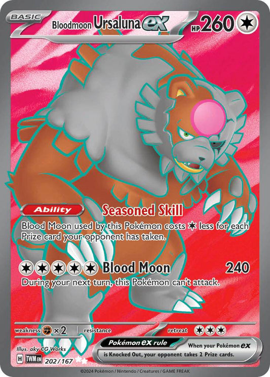 Bloodmoon Ursaluna ex 202/167 Ultra Rare ex - MissingNo.